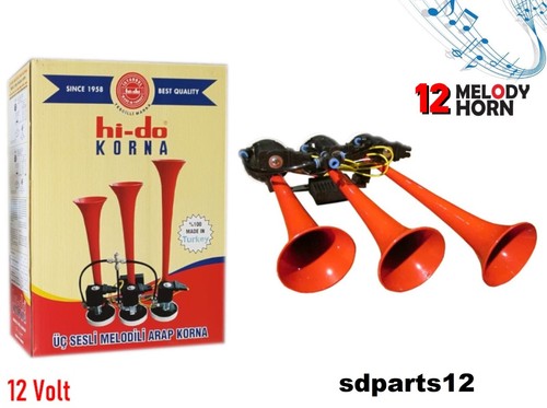 Tromba pneumatica rossa tripla - tromba,
